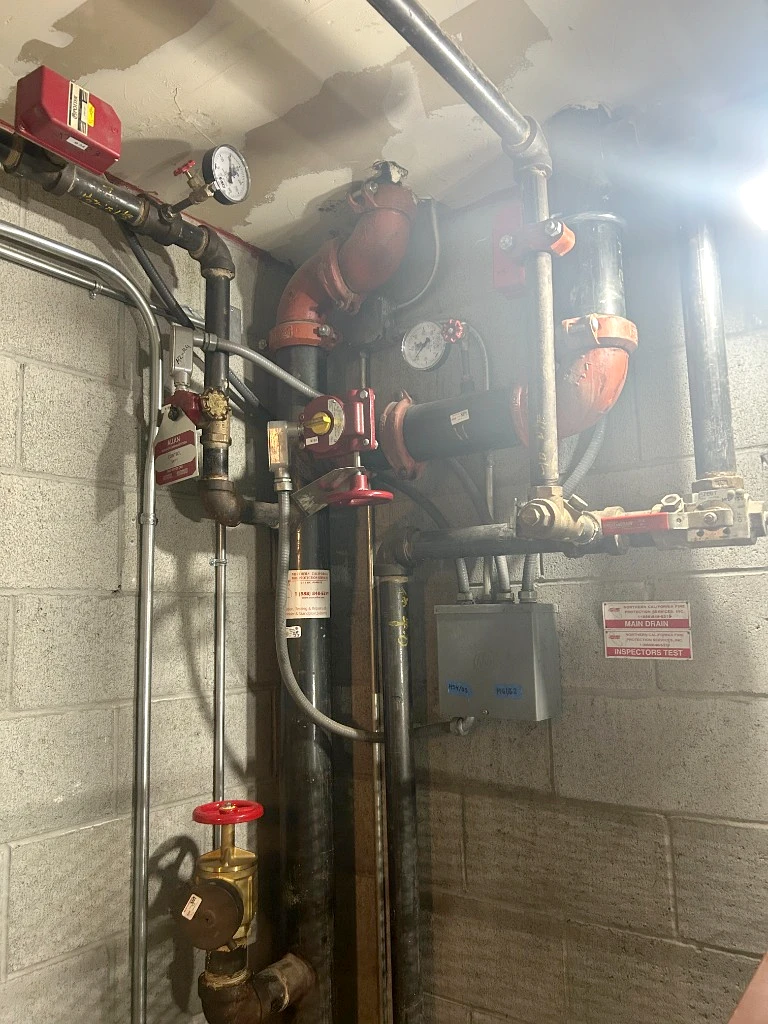 Fire sprinkler riser assembly